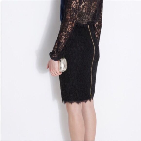 Diane Von Furstenberg Scotia Lace Pencil Skirt - Picture 2 of 6
